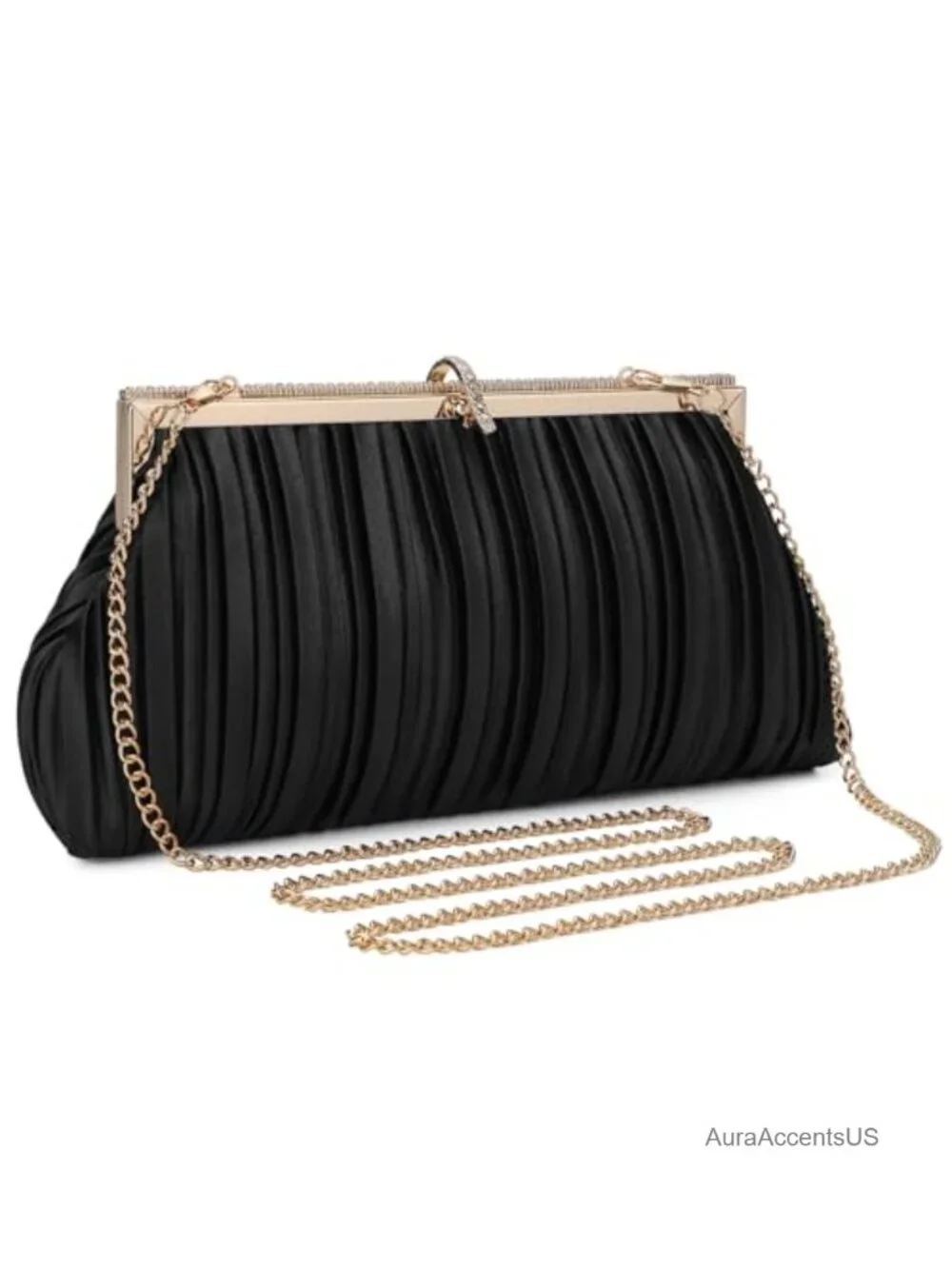 Beaded Clutch Evening Bag Satin Formal Wedding Purse Wristlet Crossbody